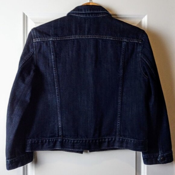 Helmut Lang Dark Denim Blue Short Jean Jacket - Picture 3 of 8